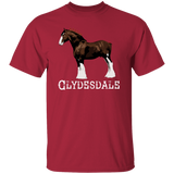 CLYDESDALE (STANDING) 4HORSE G500 5.3 oz. T-Shirt
