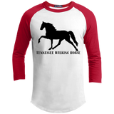 Tennessee Walker (black) 4HORSE YT200 Youth 3/4 Raglan Sleeve Shirt
