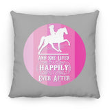 SHE LIVED HAPPILY TWH PLEASURE SHADES OF PINK ZP18 Large Square Pillow