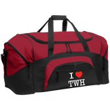 I LOVE TWH WHITE BG99 Colorblock Sport Duffel
