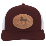 AMERICAN SADDLEBRED ON LEATHER 104C Trucker Snap Back - Patch