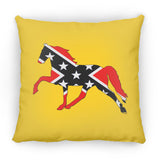 Rebel on the Rail Tennessee Walking Horse Pleasure ZP16 Medium Square Pillow