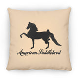 American Saddlebred 2 (black) ZP14 Small Square Pillow
