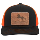 AMERICAN SADDLEBRED ON LEATHER 104C Trucker Snap Back - Patch