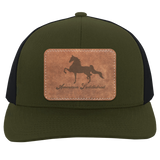 AMERICAN SADDLEBRED ON LEATHER 104C Trucker Snap Back - Patch