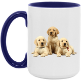 YELLOW LAB PUPS 1 AM15OZ 15oz. Accent Mug