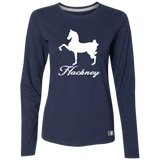 HACKNEY DESIGN 1 (white) 4HORSE 64LTTX Ladies’ Essential Dri-Power Long Sleeve Tee