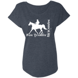 MISSOURI FOX TROTTER (white) 4HORSE NL6760 Ladies' Triblend Dolman Sleeve