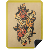 VINTAGE TAT 1 BSHL Premium Black Sherpa Blanket 60x80