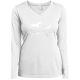 BORN TO WALK LST353LS Ladies’ Long Sleeve Performance V-Neck Tee