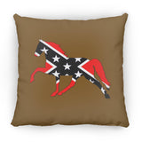 Rebel on the Rail Tennessee Walking Horse Pleasure ZP14 Small Square Pillow