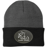 HUNTER JUMPER BLACK LEATHER CP90 Knit Cap - Patch