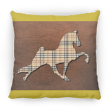 TENNESSEE WALKING HORSE PERFORMANCE LEATHER BURBURY ZP18 Large Square Pillow