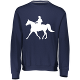 Missouri Fox Trotter WITH MALE RIDER WHITE 998HBB Youth Dri-Power Fleece Crewneck Sweatshirt