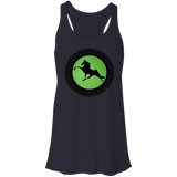 Tennessee Walking Horse  PERFORMANCE LIME GREEN BLACK LACE B8800 Flowy Racerback Tank