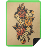 VINTAGE TAT 1 BSHL Premium Black Sherpa Blanket 60x80