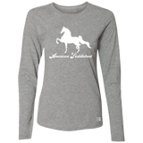 AMERICAN SADDLEBRED (DESIGN 1) WHITE 4HORSE 64LTTX Ladies’ Essential Dri-Power Long Sleeve Tee