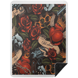 VINTAGE TAT 3 BSHL Premium Black Sherpa Blanket 60x80