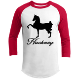 HACKNEY DESIGN 1 (black) 4HORSE T200 3/4 Raglan Sleeve Shirt
