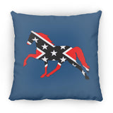 Rebel on the Rail Tennessee Walking Horse Pleasure ZP16 Medium Square Pillow