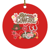 RIDEM COWGIRL SUBORNC Circle Ornament
