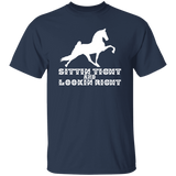 SITTIN TIGHT LOOKIN RIGHT TWH PERFORMANCE(WHITE) G500 5.3 oz. T-Shirt