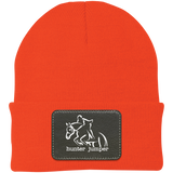 HUNTER JUMPER BLACK LEATHER CP90 Knit Cap - Patch