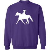 Missouri Fox Trotter LADY FINAL ART WHITE G180 Crewneck Pullover Sweatshirt