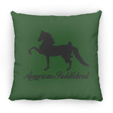American Saddlebred 2 (black) ZP16 Medium Square Pillow