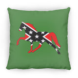 Rebel on the Rail Tennessee Walking Horse Pleasure ZP14 Small Square Pillow