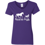 BORN TO WALK G500VL Ladies' 5.3 oz. V-Neck T-Shirt