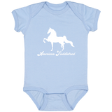 AMERICAN SADDLEBRED (DESIGN 1) WHITE 4HORSE 4424 Infant Fine Jersey Bodysuit