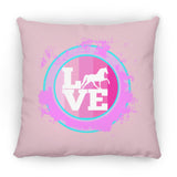 TWH PLEASURE BLEACH SPLATTER PINK TEAL ZP14 Small Square Pillow