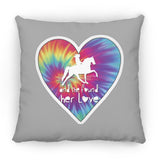 SHE FOUND HER LOVE TWH PLEASURE HEART ZP18 Large Square Pillow