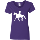 Missouri Fox Trotter LADY FINAL ART WHITE G500VL Ladies' 5.3 oz. V-Neck T-Shirt