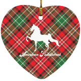 AMERICAN SADDLEBRED PLAID WALK ON RED SNOWFLAKE (4 SHAPES)