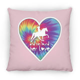 SHE FOUND HER LOVE TWH PLEASURE HEART ZP14 Small Square Pillow