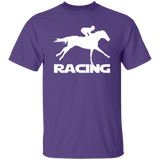 RACING (white) 4HORSE G500 5.3 oz. T-Shirt