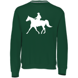 Missouri Fox Trotter WITH MALE RIDER WHITE 698HBM Dri-Power Fleece Crewneck Sweatshirt