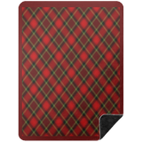 RED TARTAN BSHL Premium Black Sherpa Blanket 60x80