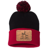 TURNIN AND BURNIN ON LEATHER SP15 Pom Pom Knit Cap - Patch