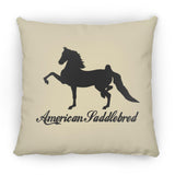 American Saddlebred 2 (black) ZP16 Medium Square Pillow