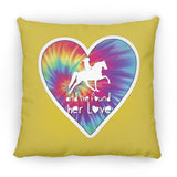 SHE FOUND HER LOVE TWH PLEASURE HEART ZP16 Medium Square Pillow