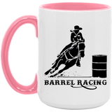 BARREL RACING STYLE 1 4HORSE AM15OZ 15oz. Accent Mug