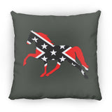 Rebel on the Rail Tennessee Walking Horse Pleasure ZP16 Medium Square Pillow