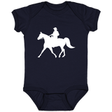 Missouri Fox Trotter WITH MALE RIDER WHITE 4424 Infant Fine Jersey Bodysuit