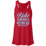 RIDE MORE WORRY LESS B8800 Flowy Racerback Tank