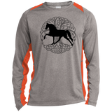 TWH PLEASURE TREE OF LIFE ST361LS Long Sleeve Heather Colorblock Performance Tee