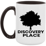 DISCOVERY PLACE LOGO 2023 DESIGN 2 ALL BLACK AM15OZ 15oz. Accent Mug