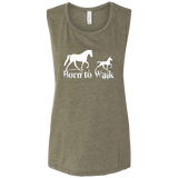 BORN TO WALK B8803 Ladies' Flowy Muscle Tank